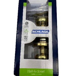 Schlage Plymouth Satin Nickel Door Knob Hall and‎ Closet F10VPLY619 Brand New
